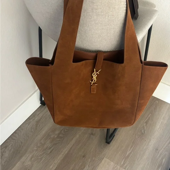 Saint Laurent Tan Suede Tote Bag - Picture 3 of 4